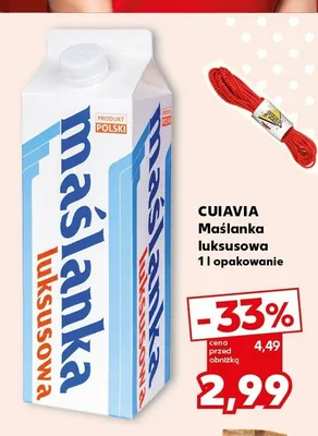 Maślanka luksusowa Cuiavia promocja w Kaufland