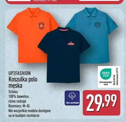 Koszulka polo męska UP2FASHION promocja w Aldi