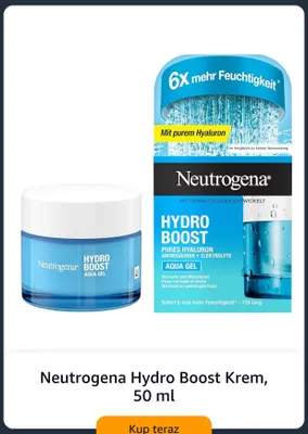 Krem do twarzy Neutrogena Hydro Boost Aqua Gel promocja w Amazon
