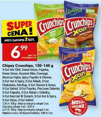 Chipsy Crunchips, różne rodzaje promocja w Twój Market