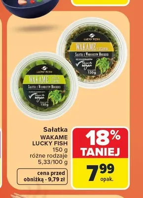 Sałatka Wakame Lucky Fish promocja w Carrefour