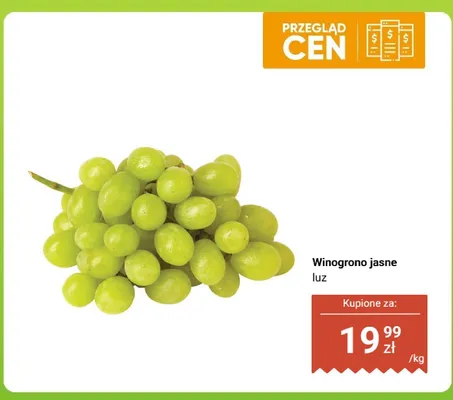 Winogrono jasne luz promocja w Biedronka