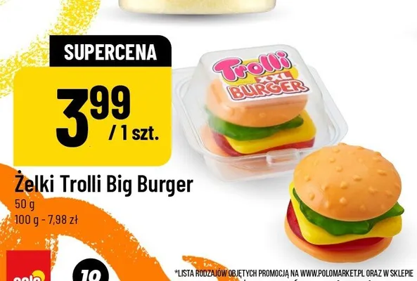Żelki Trolli Big Burger promocja w POLOmarket