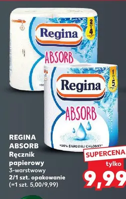 Ręcznik papierowy 3-warstwowy Regina Absorb 1 szt. promocja w Kaufland