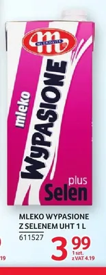 Mleko Wypasione z selenem UHT Mlekovita 1l promocja w Selgros