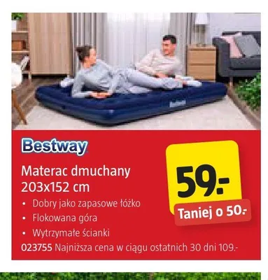 Materac dmuchany Bestway 203x152 cm promocja w Jula
