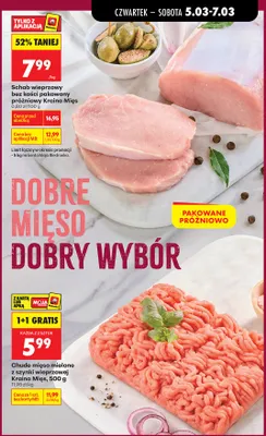 Chude mięso mielone z szynki wieprzowej promocja w Biedronka