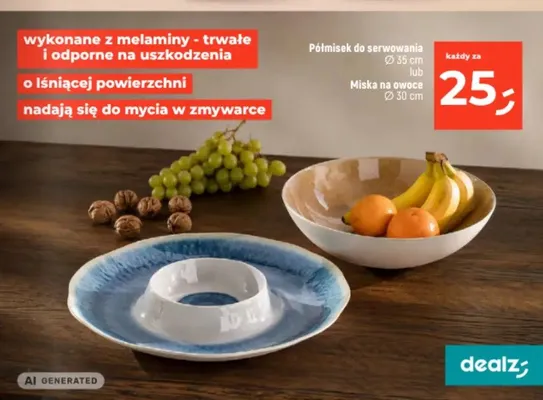 Miska na owoce z melaminy 30 cm promocja w Dealz
