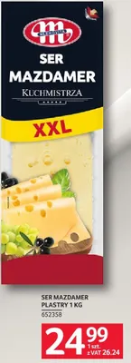Ser Mazdamer plastry Mlekovita XXL promocja w Selgros