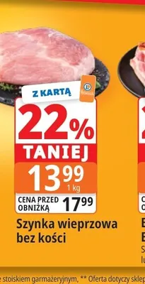 Szynka wieprzowa bez kości promocja w Leclerc