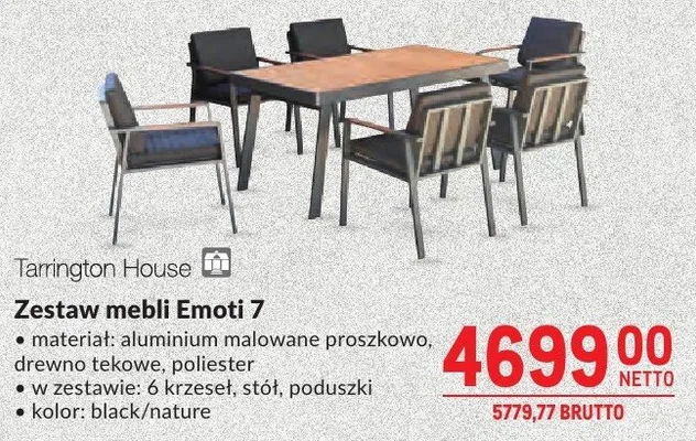 Zestaw mebli ogrodowych Emoti 7 promocja w Makro