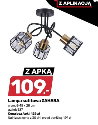 Lampa sufitowa Zahara promocja w Bricomarche
