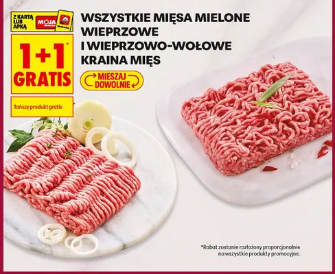Mięsa mielone wieprzowe i wieprzowo-wołowe Kraina Mięs promocja w Biedronka