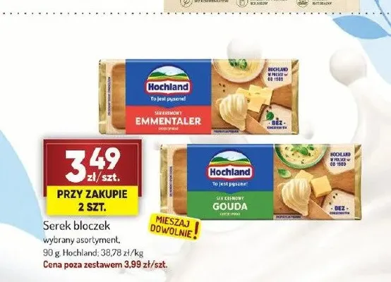 Serek topiony bloczek Hochland Gouda promocja w Avita