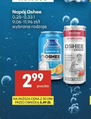 Napój Oshee Vitamin Water Strawberry Lemon promocja w Delikatesy Centrum