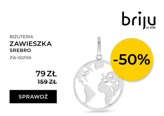 Zawieszka srebro promocja w Briju