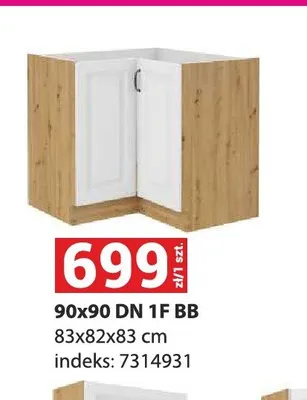 Szafka kuchenna narożna stojąca Stilo 90x90 DN 1F BB promocja w Merkury Market