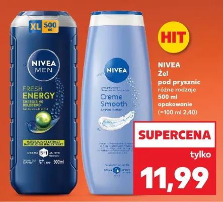 Żel pod prysznic Nivea Men Fresh Energy promocja w Kaufland