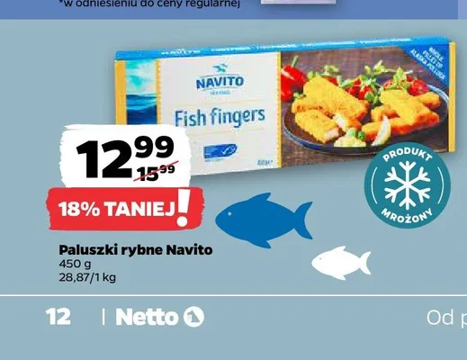 Paluszki rybne Navito promocja w Netto