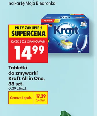 Tabletki do zmywarki Kraft All in One promocja w Biedronka