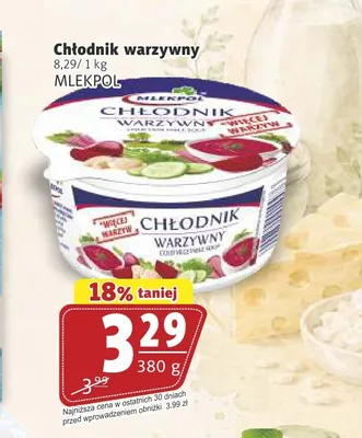 Chłodnik warzywny Mlekpol promocja w Prim Market