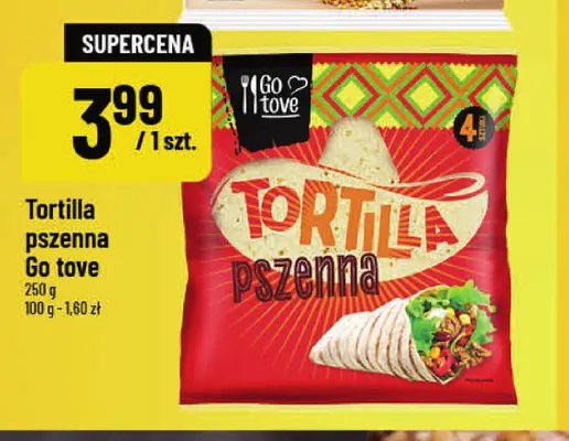 Tortilla pszenna Go Tove promocja w POLOmarket