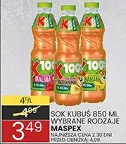 Sok kubuś 850ml różne rodzaje promocja w Wafelek