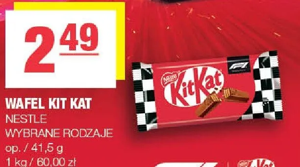 Wafel kit kat wybrane rodzaje promocja w SPAR