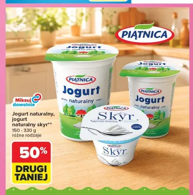 Jogurt naturalny Piątnica promocja w Carrefour