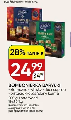 Bombonierka Baryłki E.Wedel pistacja kokos słony karmel promocja w Chata Polska