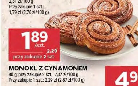 Monokl z cynamonem promocja w Stokrotka