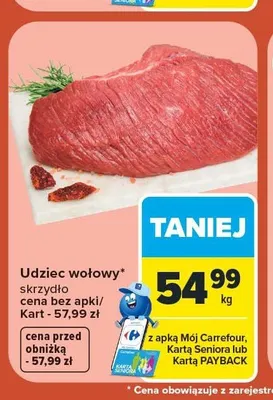 Udziec wołowy skrzydło promocja w Carrefour