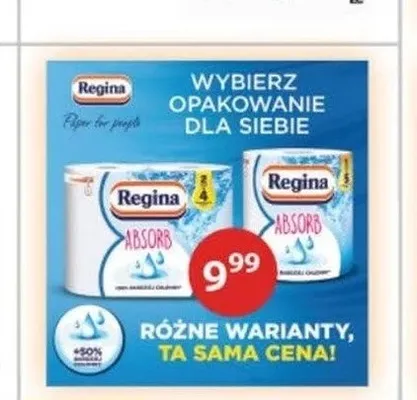 Ręcznik papierowy Regina Absorb promocja w Drogerie Laboo