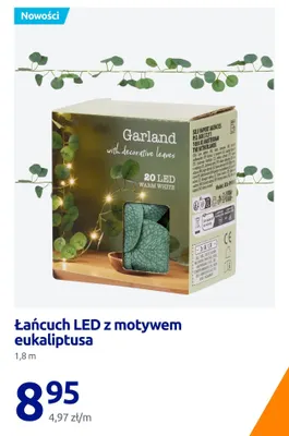 Łańcuch LED z motywem eukaliptusa 1,8 m promocja w Action