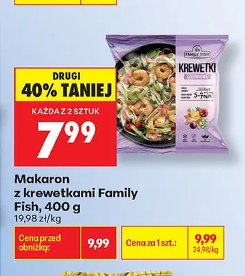 Makaron z krewetkami Family Fish promocja w Biedronka