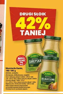 Musztarda Kamis stołowa promocja w Twój Market