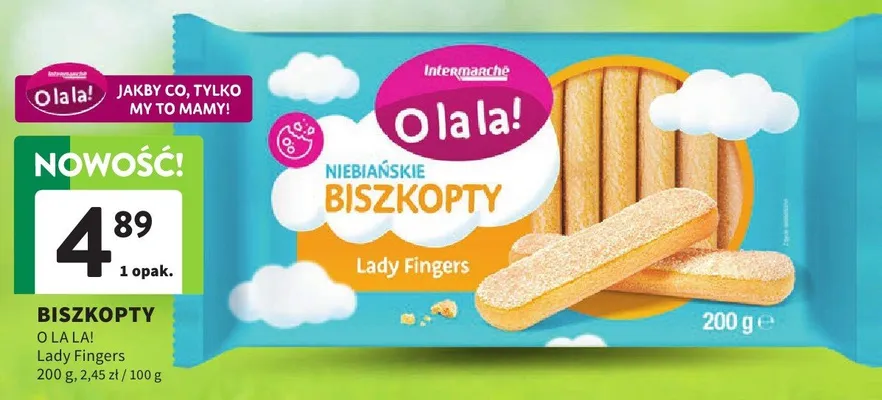 Biszkopty O la la! Lady Fingers promocja w Intermarche