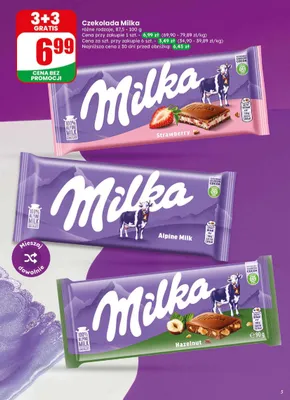 Czekolada mleczna z orzechami laskowymi Milka Hazelnut promocja w Dino