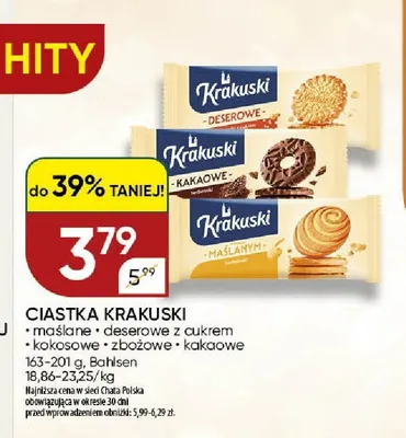Ciastka Krakuski kokosowe promocja w Chata Polska