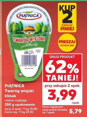 Twaróg wiejski klinek różne rodzaje promocja w Kaufland