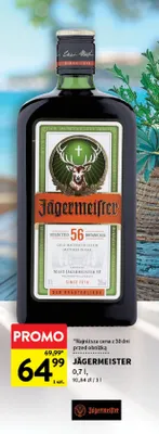 Likier ziołowy Jägermeister promocja w Intermarche
