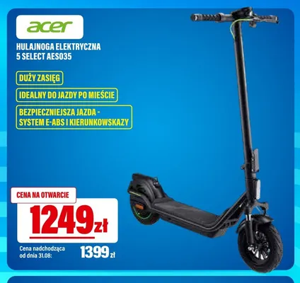 Hulajnoga elektryczna Acer 5 Select AES035 promocja w RTV EURO AGD