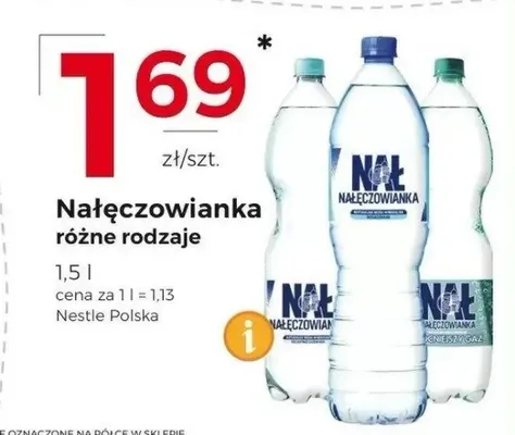 Woda Nałęczowianka delikatnie gazowana promocja w Frac
