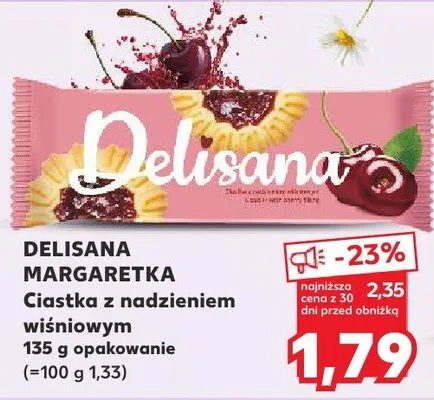 Ciastka z nadzieniem wiśniowym promocja w Kaufland