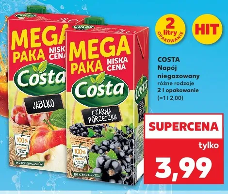 Napój niegazowany COSTA promocja w Kaufland