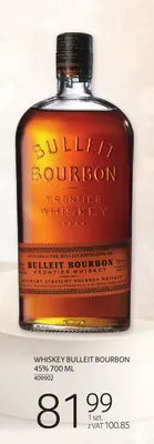 Whisky BULLEIT BOURBON 45% 700 ML promocja w Selgros