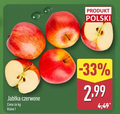Jabłka czerwone promocja w Aldi