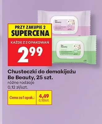 Chusteczki do demakijażu Be Beauty Sensitive promocja w Biedronka