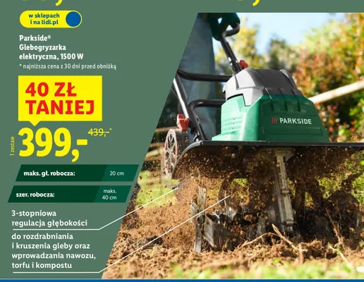 Glebogryzarka elektryczna promocja w Lidl