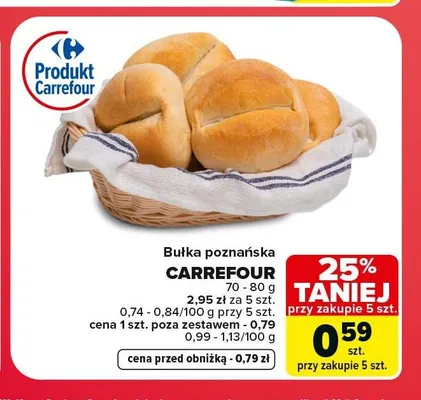 Bułka poznańska Carrefour promocja w Carrefour